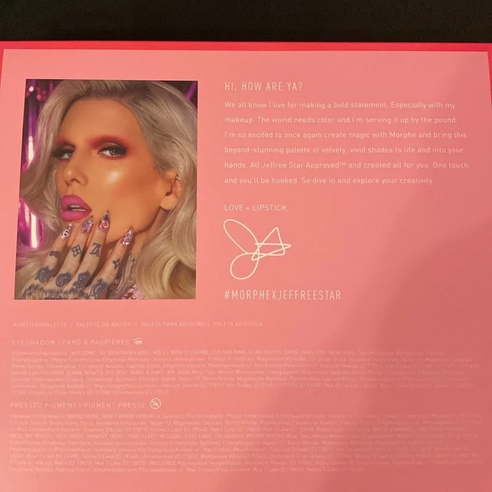 Morphe X Jeffree Star The Jeffree Star Artistry Palette